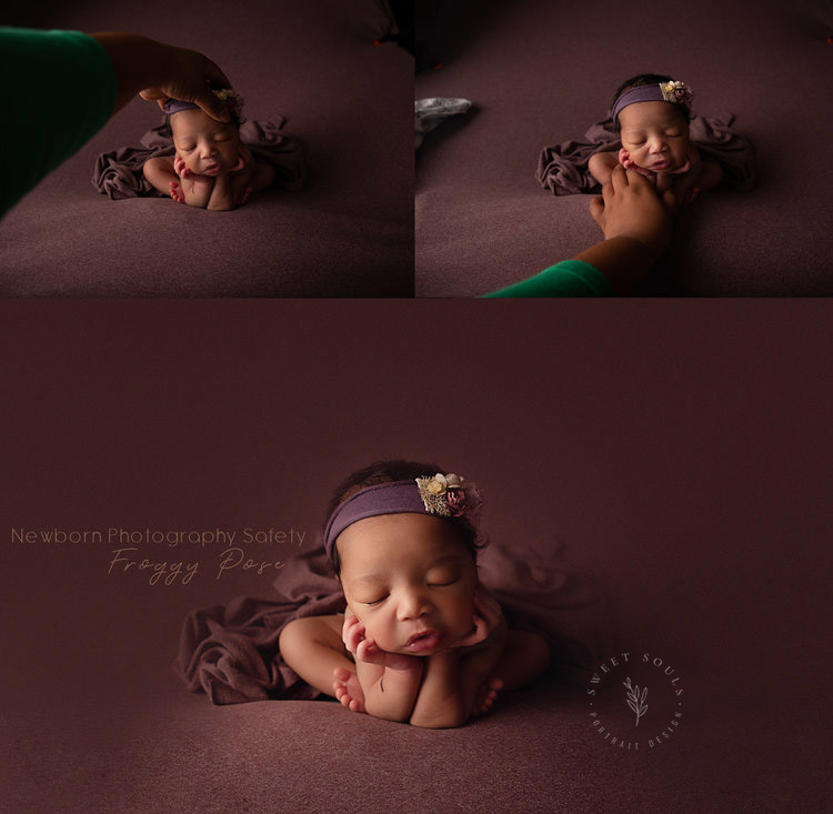 newborn photography safety demo froggy pose