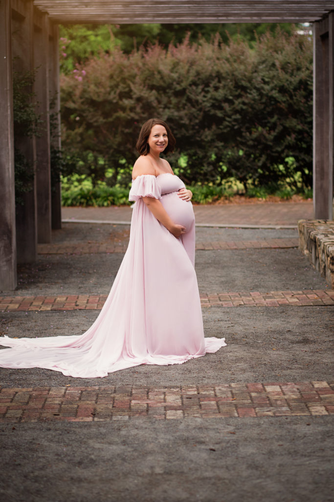 client closet dresses what to wear for maternity session pink flowy off shoulder gown